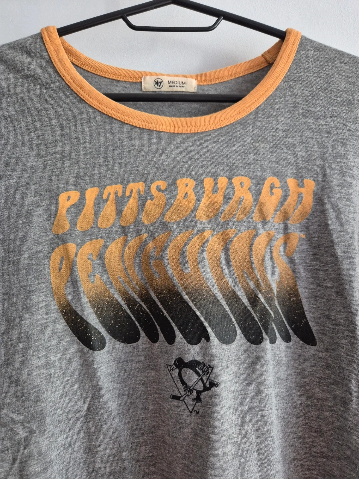 T-shirt pittsburgh penguins 38/M gris et orange NHL – photo 3